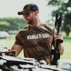 Men's Range Day T-Shirt - Woodland Camo 9 Men's Range Day T-Shirt - Woodland Camo -Grunt Style Sales BlankPoster2000x2000 006 GS5018 WoodlandCamoRangeDay min