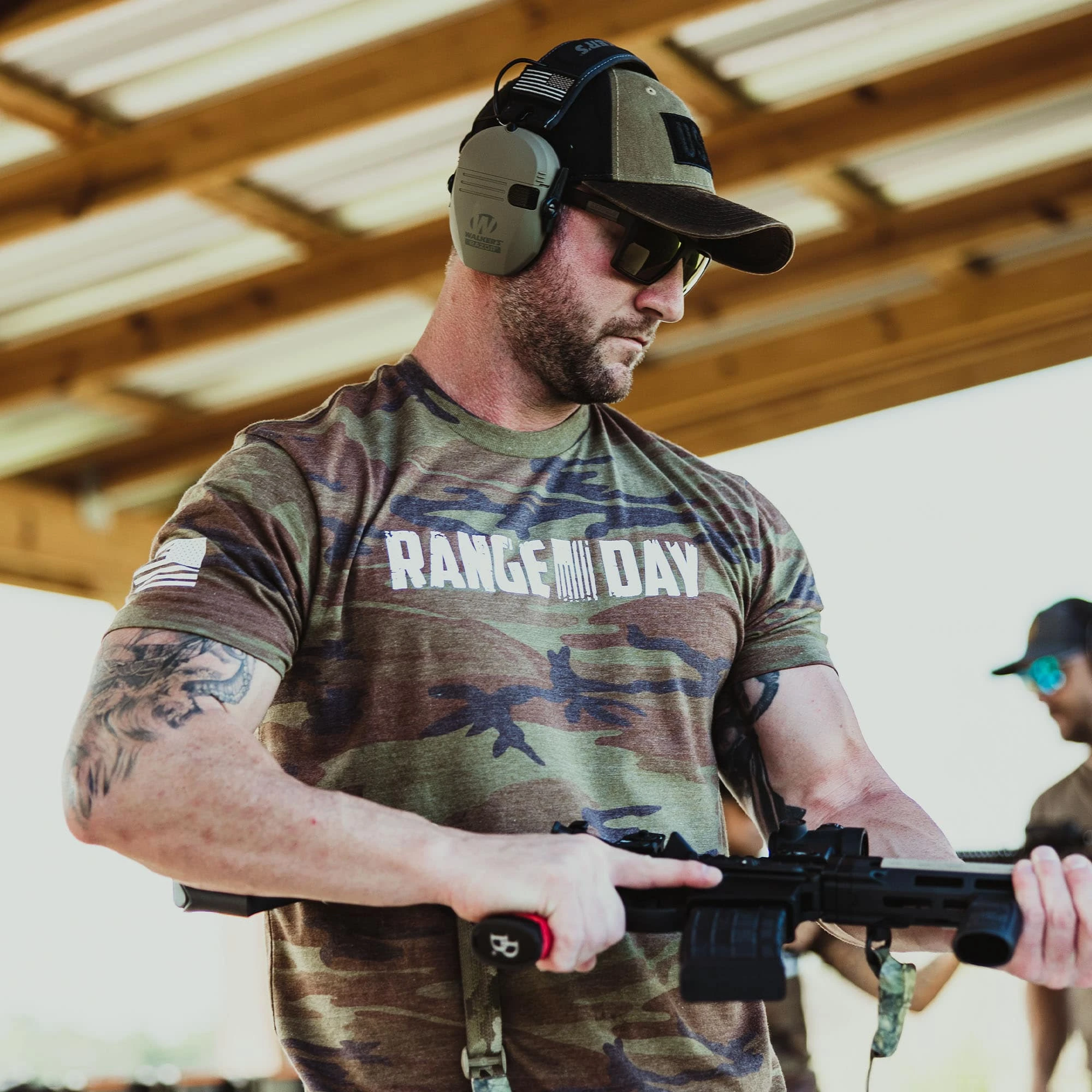 Men's Range Day T-Shirt - Woodland Camo 6 Men's Range Day T-Shirt - Woodland Camo - Image 4