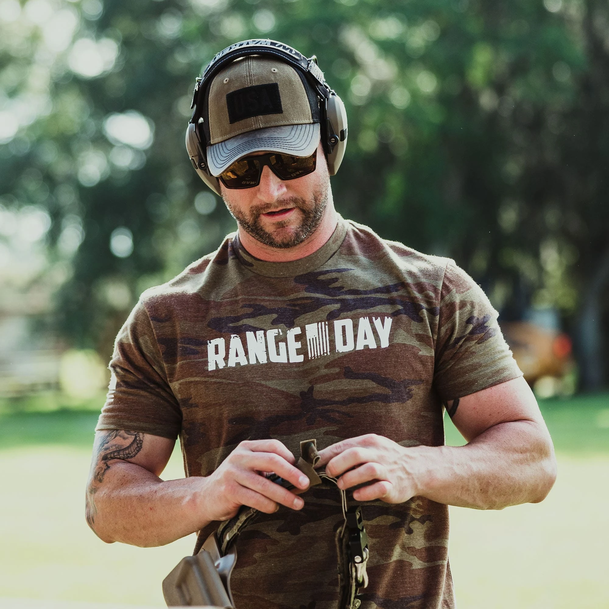 Men's Range Day T-Shirt - Woodland Camo 4 Men's Range Day T-Shirt - Woodland Camo - Image 2