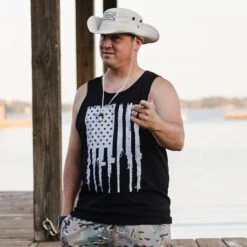 Men's Rifle Flag Tank - Black -Grunt Style Sales BlankPoster 2000X2000 3 RifleFlag M