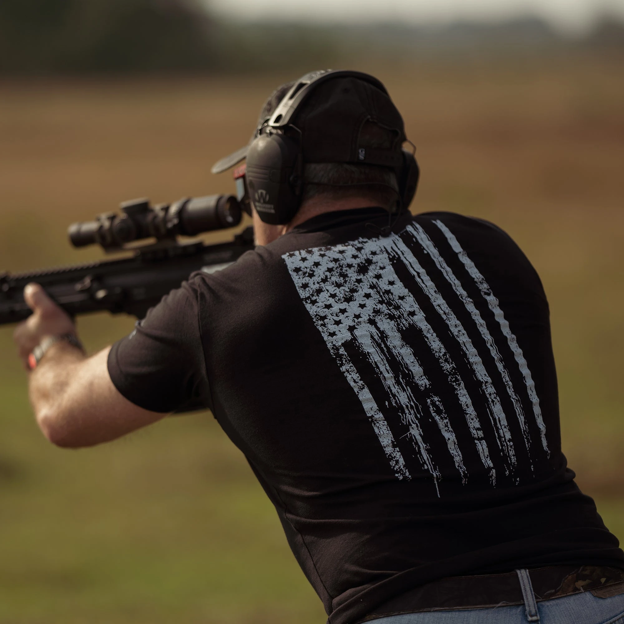 Veteran Flag T-Shirt - Black 4 Veteran Flag T-Shirt - Black - Image 2