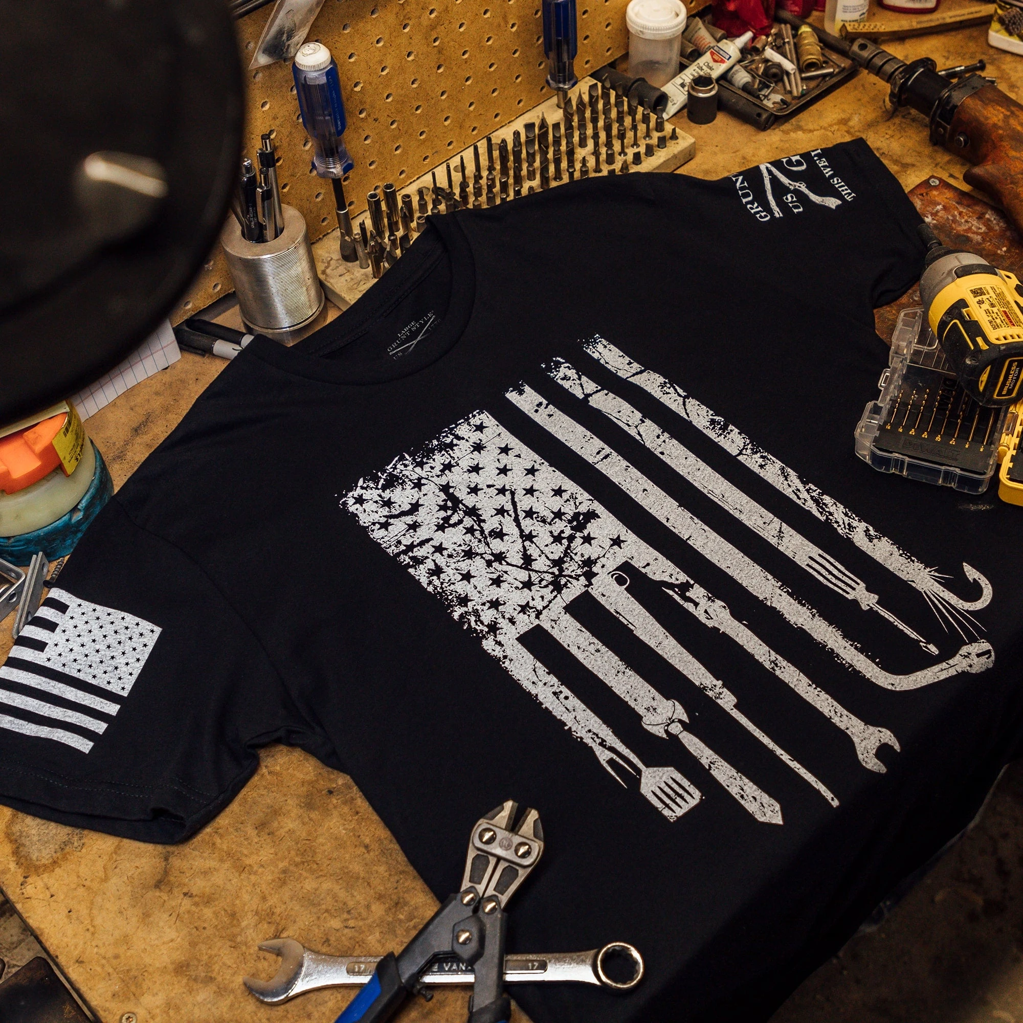 Dad Flag T-Shirt - Black 6 Dad Flag T-Shirt - Black - Image 4