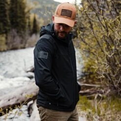 Men's Soft Shell Hoodie - Black -Grunt Style Sales BlankPoster 2000X2000 GS3577 GruntStyleSoftShellHoodie