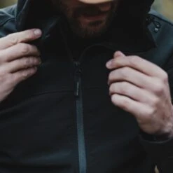 Men's Soft Shell Hoodie - Black -Grunt Style Sales BlankPoster 2000X2000 GS3577 GruntStyleSoftShellHoodie 4