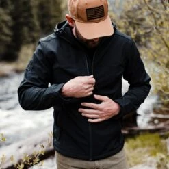 Men's Soft Shell Hoodie - Black -Grunt Style Sales BlankPoster 2000X2000 GS3577 GruntStyleSoftShellHoodie 6