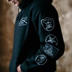 Grunt Style Patch Pullover Hoodie - Black -Grunt Style Sales BlankPoster 2000X2000 GS4542 GruntStylePatchHoodie black 3