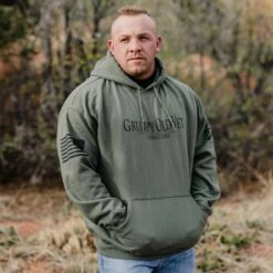 Grumpy Old Vet Hoodie - Military Green -Grunt Style Sales BlankPoster 2000X2000 GS4803 GrumpyOldVetHoodie