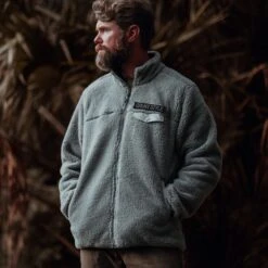 Men's Sherpa Full-Zip - Gray -Grunt Style Sales BlankPoster 2000X2000 GS4945 GruntStyleSherpaFull Zip Gray 4