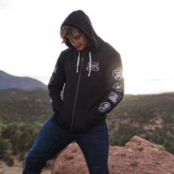 Grunt Style Patch Full-Zip Hoodie - Black -Grunt Style Sales BlankPoster 2000X2000 GS5081 GruntStylePatchFullZip Hoodie Black 3