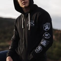 Grunt Style Patch Full-Zip Hoodie - Black -Grunt Style Sales BlankPoster 2000X2000 GS5081 GruntStylePatchFullZip Hoodie Black 4