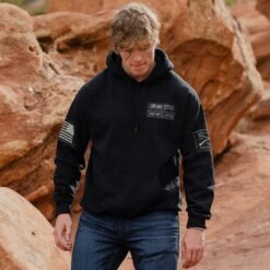 Name Tape Hoodie - Black -Grunt Style Sales BlankPoster 2000X2000 GS5178 GruntStyleNameTapeHoodie Black 3