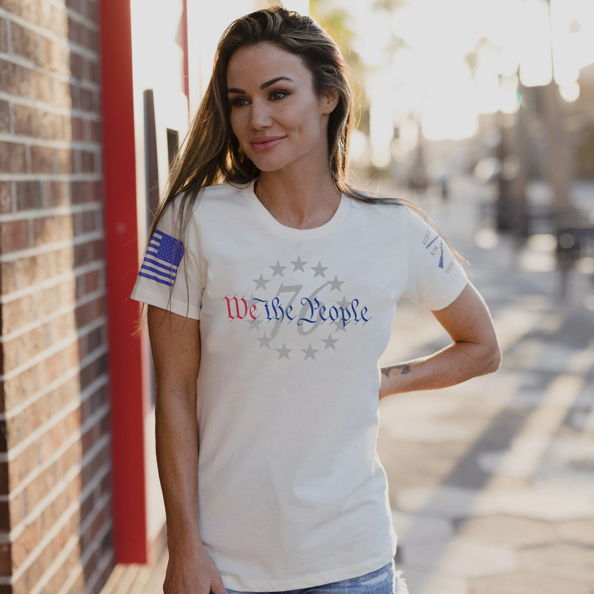 Women's 76 We The People T-Shirt - Natural 3 Women's 76 We The People T-Shirt - Natural