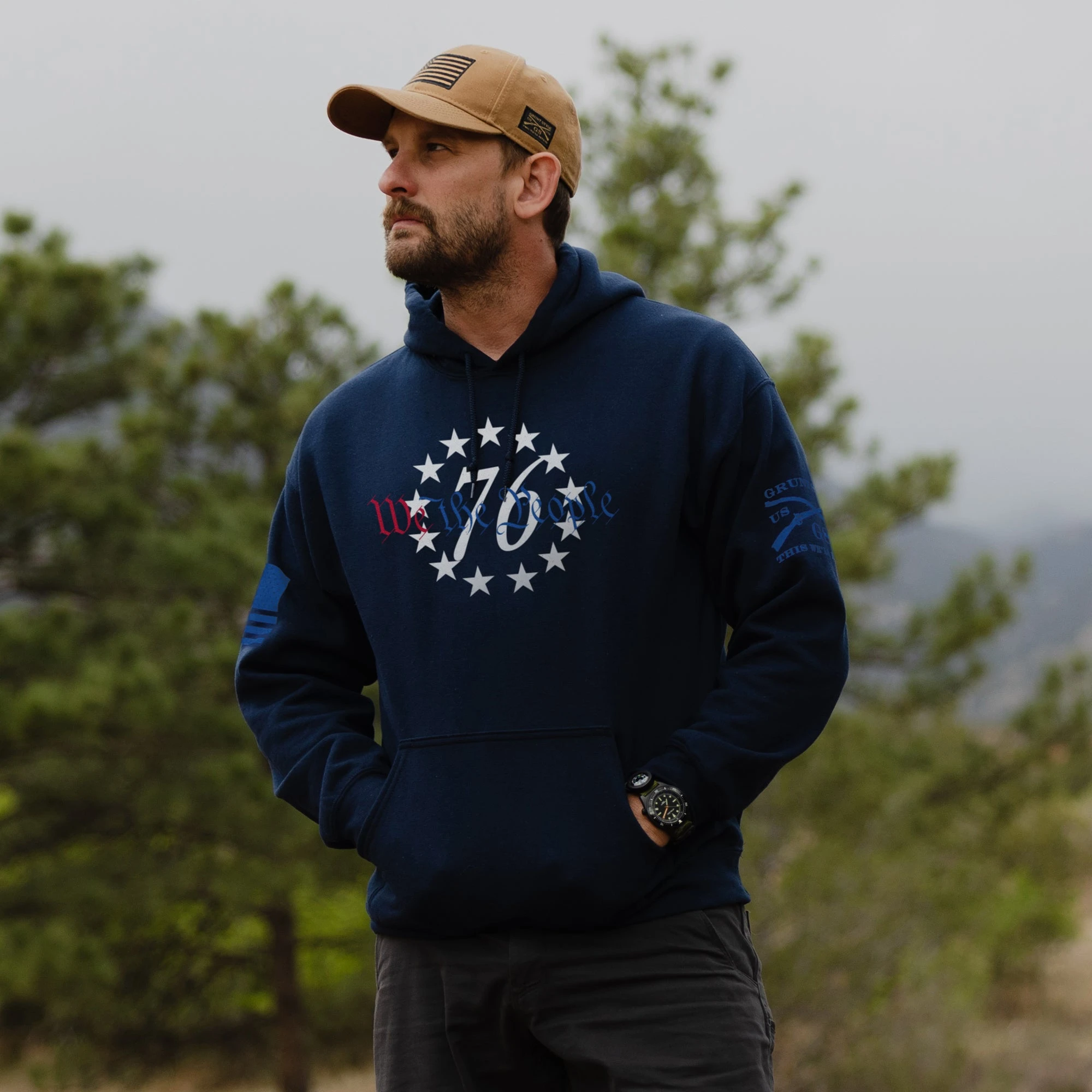 76 We The People Hoodie - Navy 4 76 We The People Hoodie - Navy - Image 2