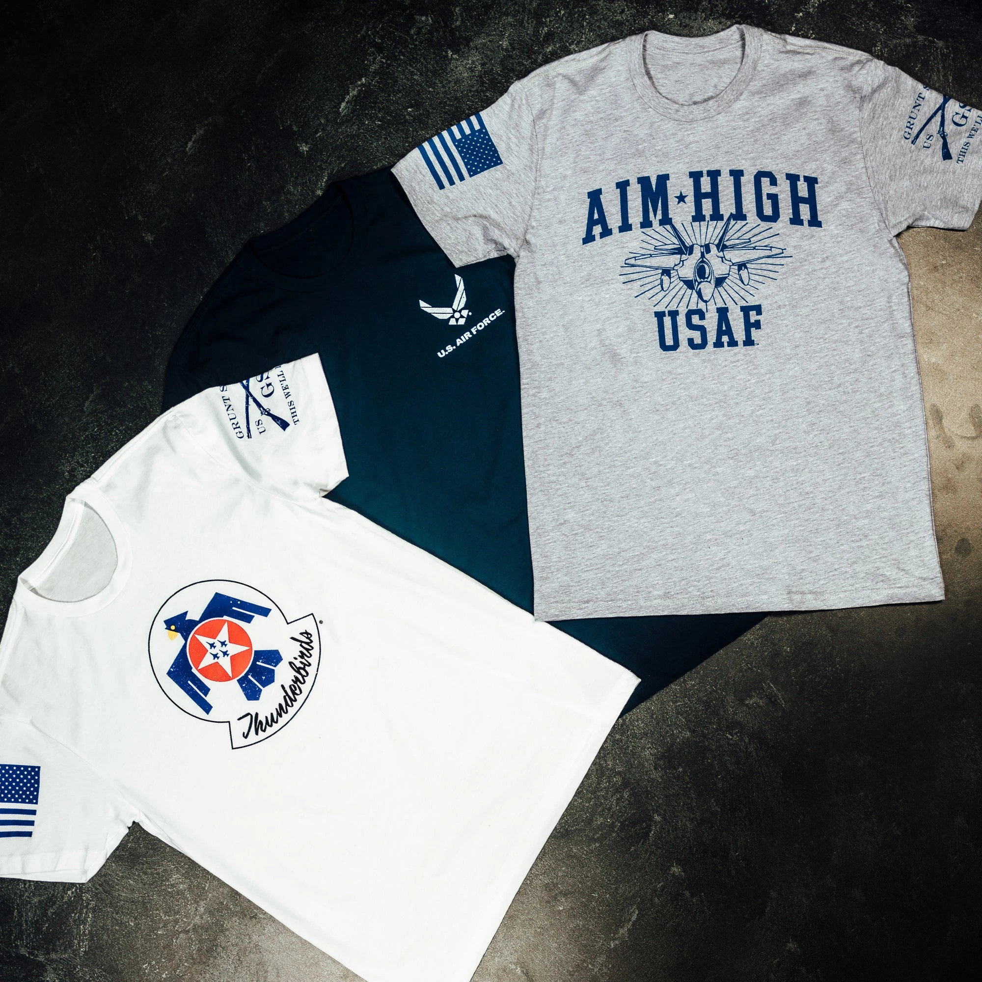 USAF - Aim High U.S.A.F. T-Shirt - Athletic Heather 8 USAF - Aim High U.S.A.F. T-Shirt - Athletic Heather - Image 6
