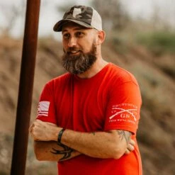 Basic Crew T-Shirt - Red -Grunt Style Sales BlankPoster 2000X2000 RWBCrewA3