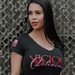 Women's Vicious & Delicious V-Neck - Black