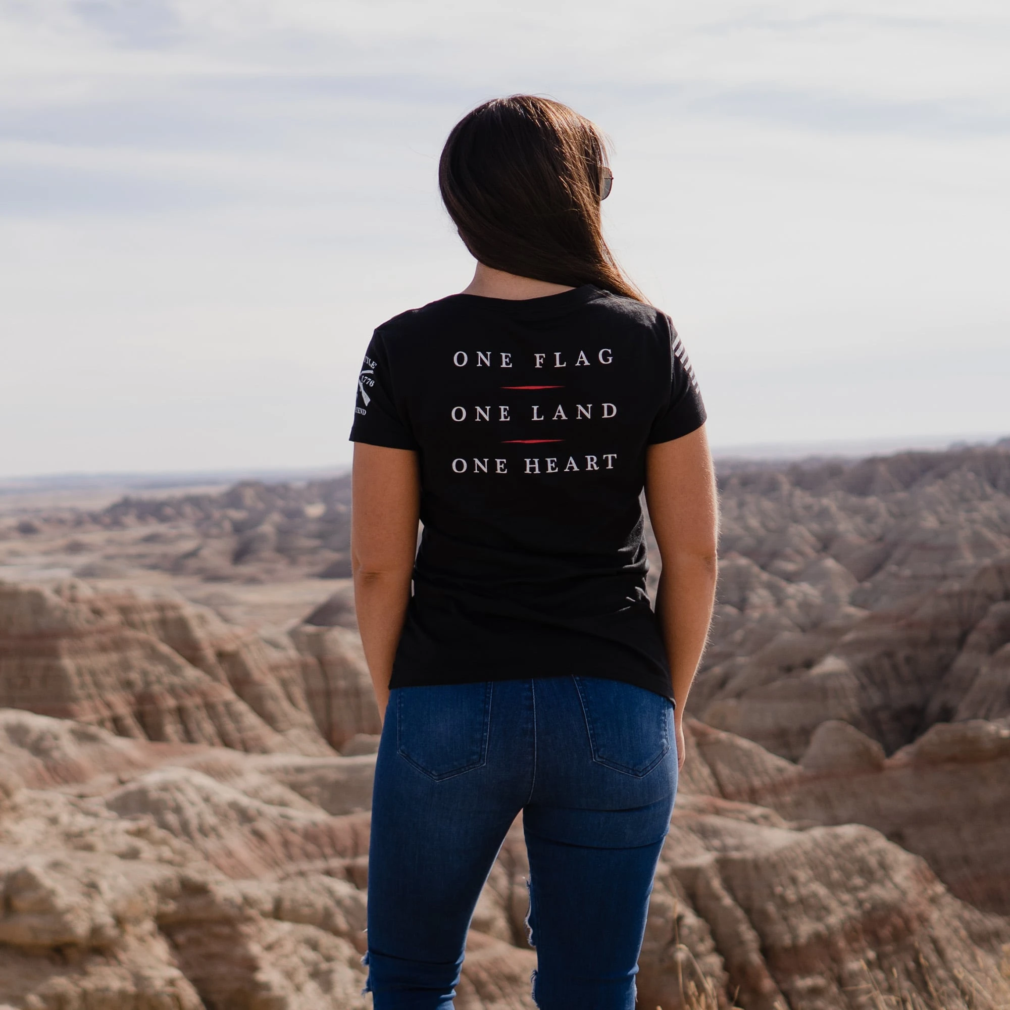 Women's Freedom Rose V-Neck - Black 6 Women's Freedom Rose V-Neck - Black - Image 4