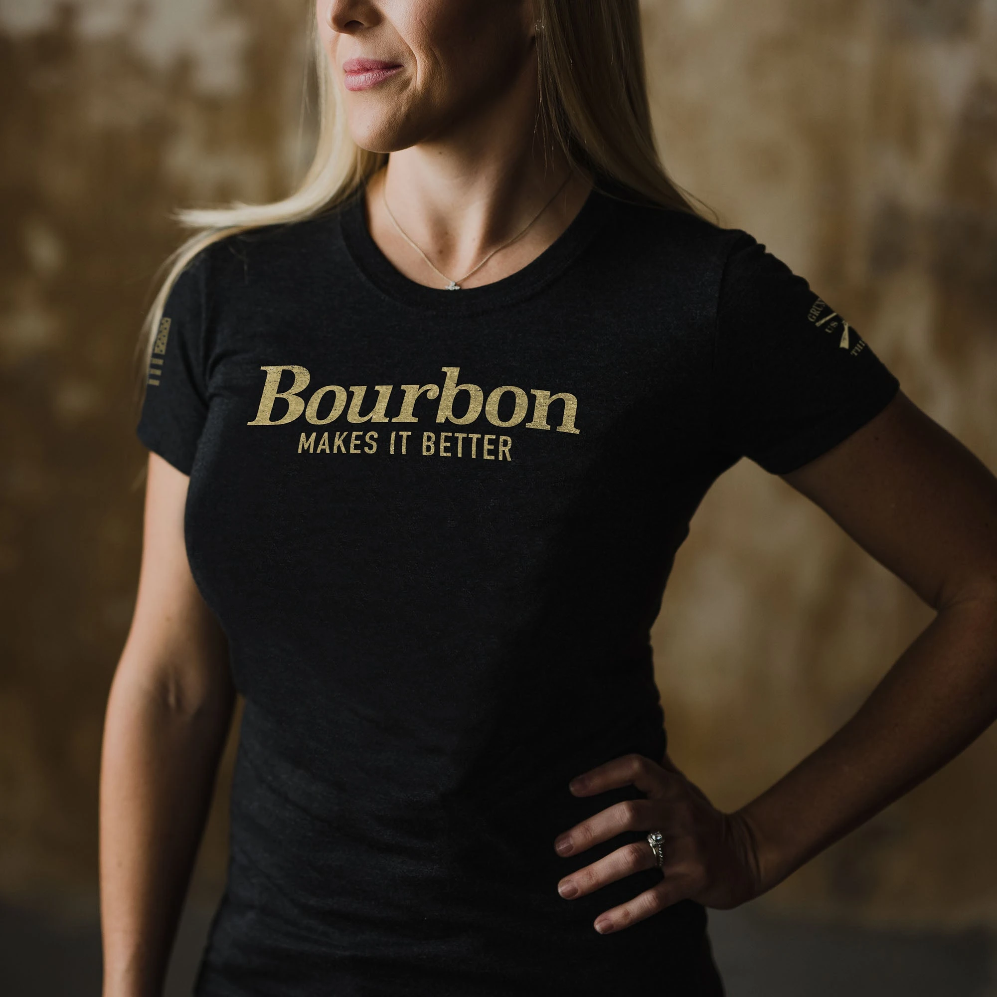 Women's Bourbon Makes It Better Slim Fit T-Shirt - Black 4 Women's Bourbon Makes It Better Slim Fit T-Shirt - Black - Image 2