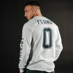 Zero F's Given Long Sleeve - White -Grunt Style Sales BlankPoster 2000x2000 2 GS5800ZeroFsGivenLS White