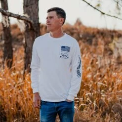 Join Or Die Long Sleeve - White -Grunt Style Sales BlankPoster 2000x2000 2 GS5803JoinorDieLS White