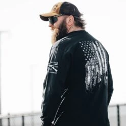 1776 Flag Long Sleeve - Black 13 1776 Flag Long Sleeve - Black -Grunt Style Sales BlankPoster 2000x2000 2 GS58331776FlagLS Black