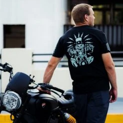 Uncle Sam Freedom Rider T-Shirt - Black -Grunt Style Sales BlankPoster 2000x2000 3 GS5775UncleSamFreedomRider Black