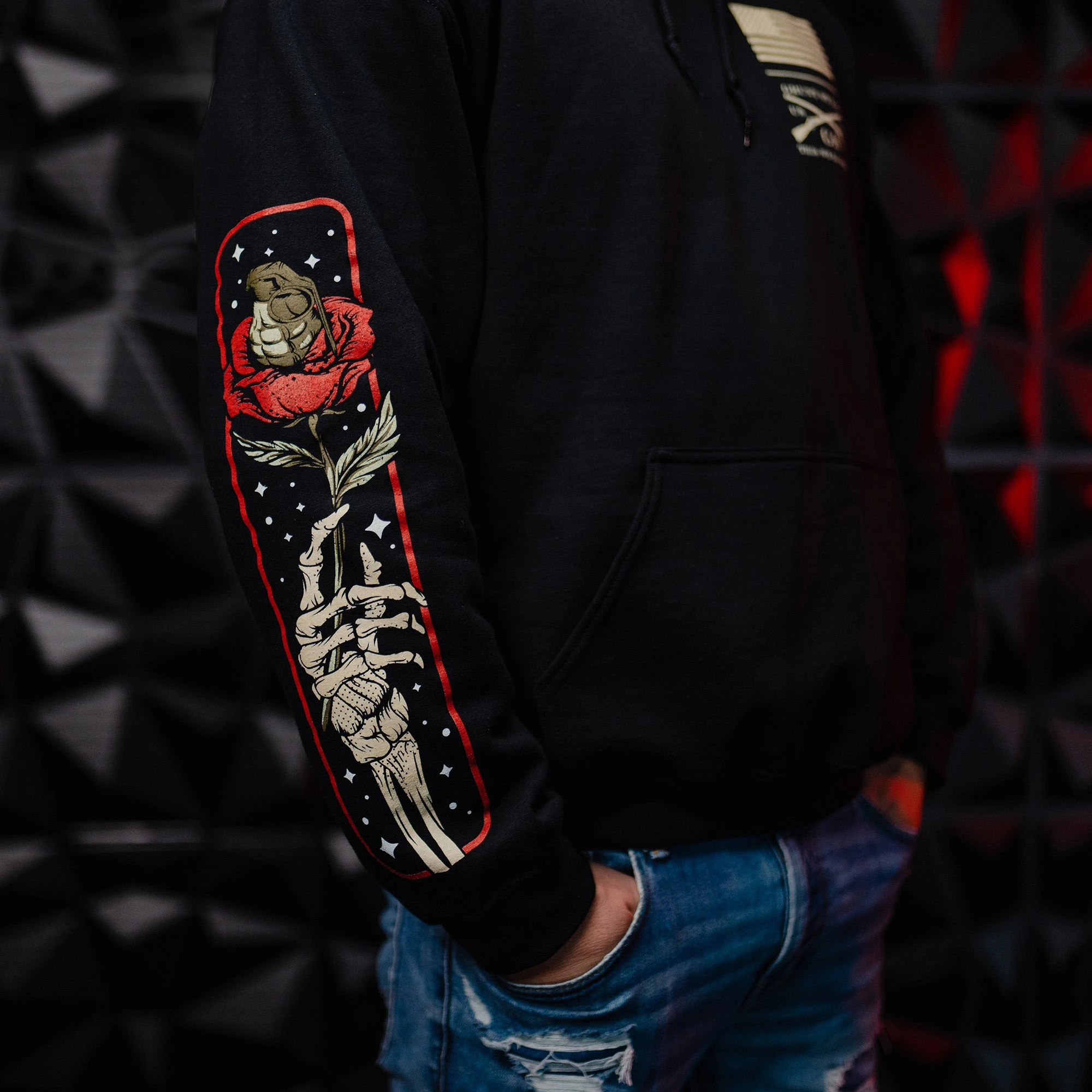 Death Rose Hoodie - Black 6 Death Rose Hoodie - Black - Image 4