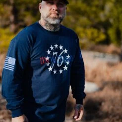 76 We The People Long Sleeve - Navy -Grunt Style Sales BlankPoster 2000x2000 4 GS579976WethePeopleLS Navy
