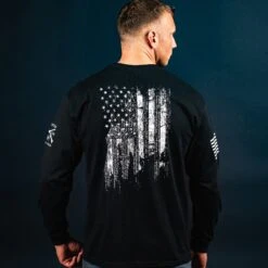 1776 Flag Long Sleeve - Black 15 1776 Flag Long Sleeve - Black -Grunt Style Sales BlankPoster 2000x2000 4 GS58331776FlagLS Black 1