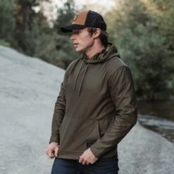 Men's Waffle Top Hoodie - Military Green 11 Men's Waffle Top Hoodie - Military Green -Grunt Style Sales BlankPoster 2000x2000 5 GS5667WaffleTopHoodie MilGreen