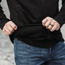 Men's Waffle Top Full-Zip Jacket - Black -Grunt Style Sales BlankPoster 2000x2000 5 GS5669WaffleTopFull ZipJacket Black