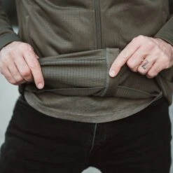 Men's Waffle Top Full-Zip Jacket - Military Green -Grunt Style Sales BlankPoster 2000x2000 5 GS5670WaffleTopFull ZipJacket MilGreen