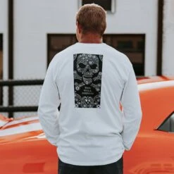 Death Paisley Long Sleeve - White -Grunt Style Sales BlankPoster 2000x2000 5 GS5784DeathPaisleyLS White