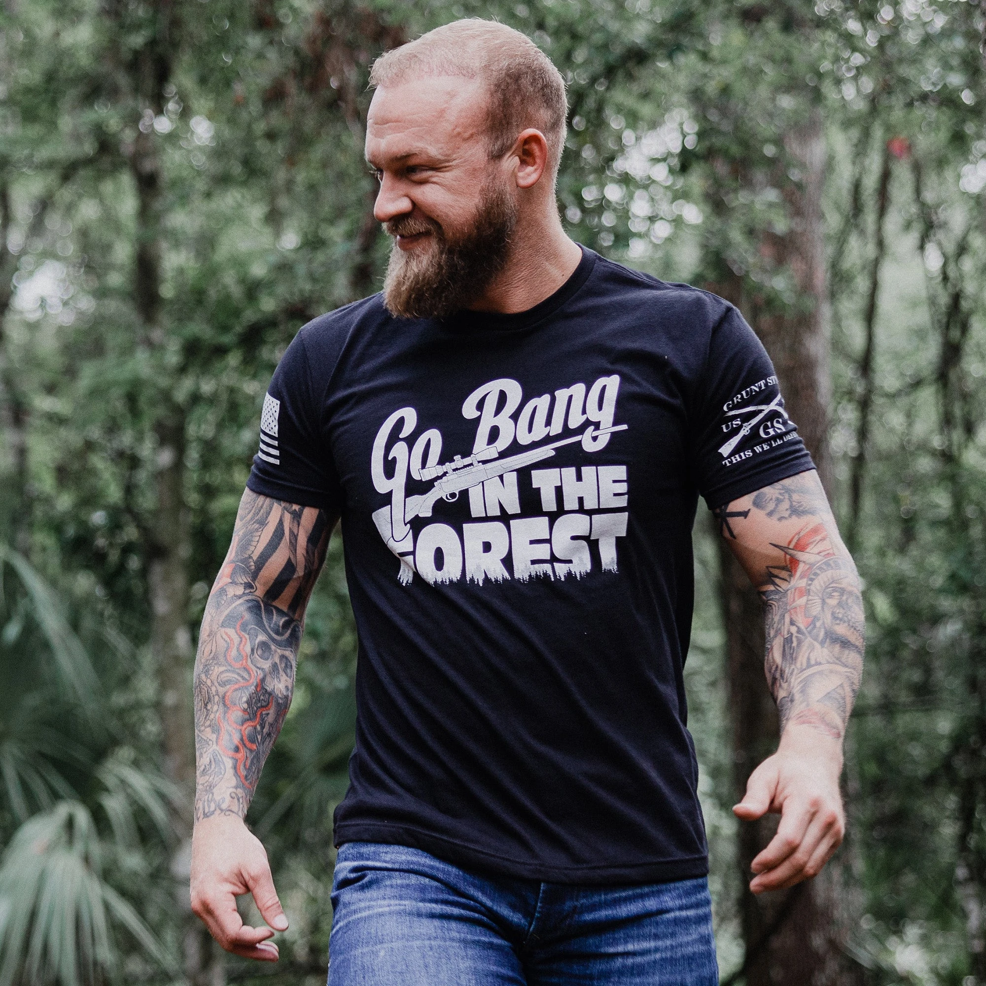 Go Bang In The Forest T-Shirt - Black 4 Go Bang In The Forest T-Shirt - Black - Image 2