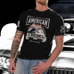 American Muscle T-Shirt - Black -Grunt Style Sales BlankPoster 2000x2000 GS5539 AmericanMuscleMen sTee 2
