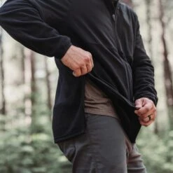 Men's Ripstop Hybrid Fleece Full-Zip Jacket - Black -Grunt Style Sales BlankPoster 2000x2000 GS5675RipstopHybridFleeceFullZipJacket Black 8