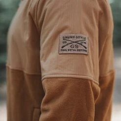 Men's Ripstop Hybrid Fleece Full-Zip Jacket - Coyote -Grunt Style Sales BlankPoster 2000x2000 GS5676RipstopHybridFleeceFull ZipJacket Coyote 2