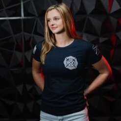 Women's Wherever Flames May Rage Slim Fit T-Shirt - Midnight Navy -Grunt Style Sales BlankPoster 2000x2000 GS5717WomensWhereverFlamesMayRageSlimFit MidnightNavy 2