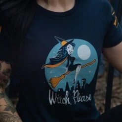 Women's Witch, Please Slim Fit T-Shirt - Midnight Navy -Grunt Style Sales BlankPoster 2000x2000 GS5731WitchPleaseSlimFit MidnightNavy 5