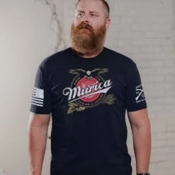 Murica Brewing T-Shirt - Midnight Navy -Grunt Style Sales BlankPoster 2000x2000 GS5739MuricaSince1776Men sTee MidnightNavy