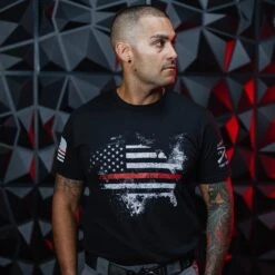 Red Line American Acid T-Shirt - Black -Grunt Style Sales BlankPoster 2000x2000 GS5770RedLineAmericanAcid Black 2