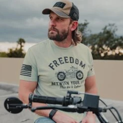 Freedom Between Your Legs T-Shirt - Light Sage -Grunt Style Sales BlankPoster 2000x2000 GS5774FreedomBetweenYourLegs LightSage 1
