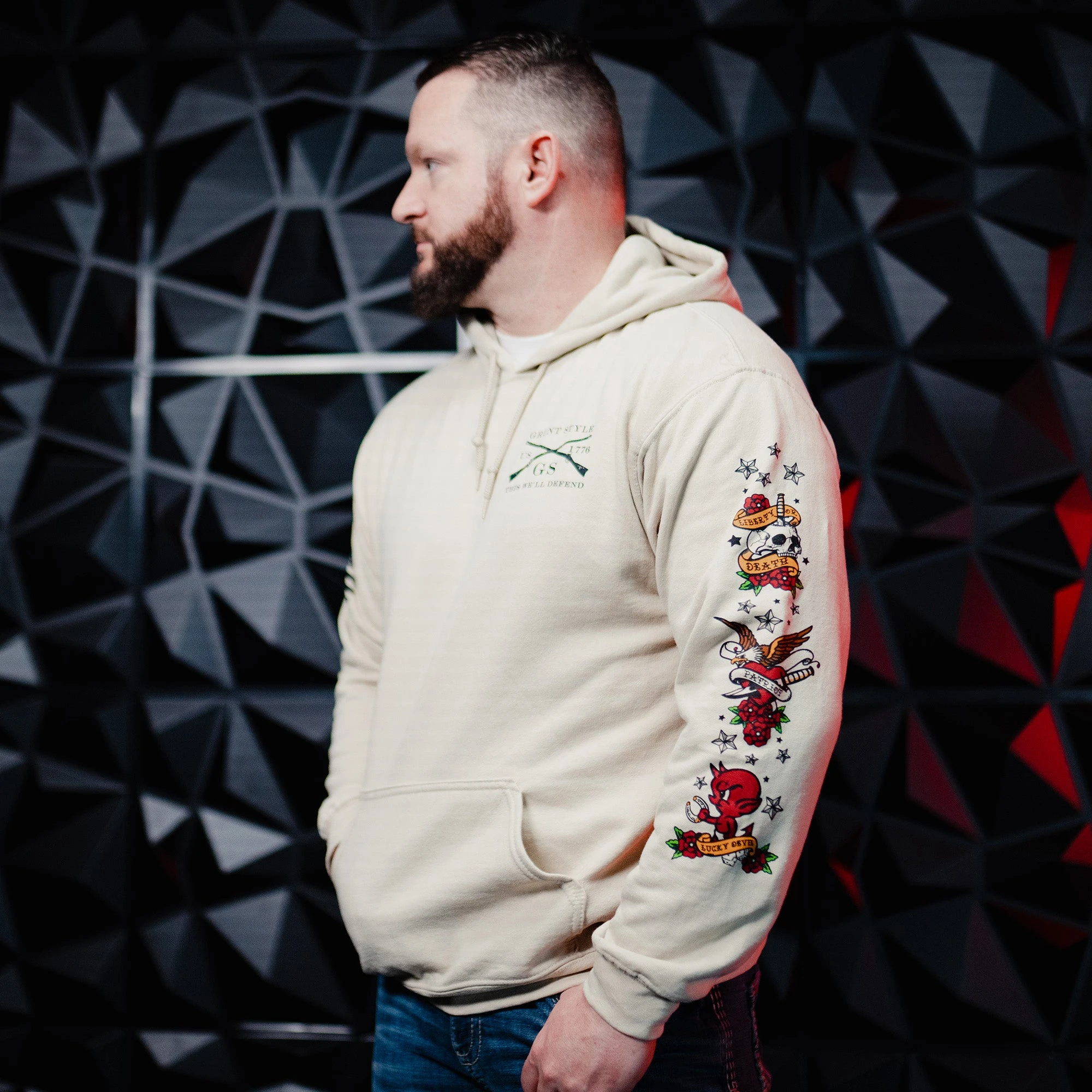 Freedom Ink Hoodie - Sand 4 Freedom Ink Hoodie - Sand - Image 2