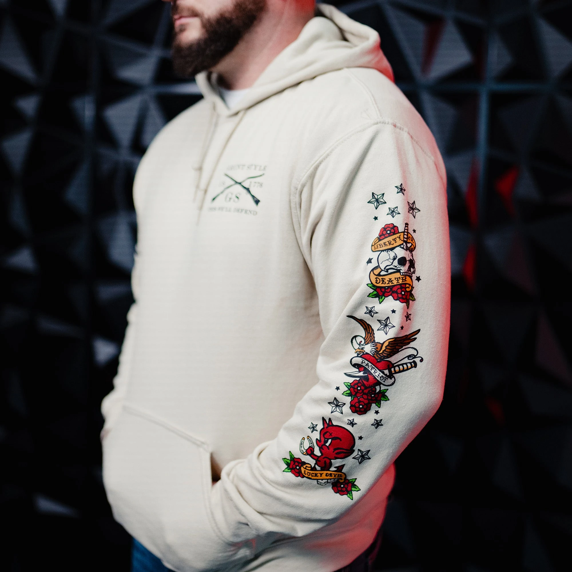 Freedom Ink Hoodie - Sand 6 Freedom Ink Hoodie - Sand - Image 4