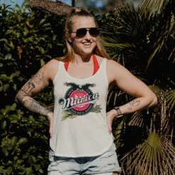 Women's Murica Brewing Flowy Tank - White