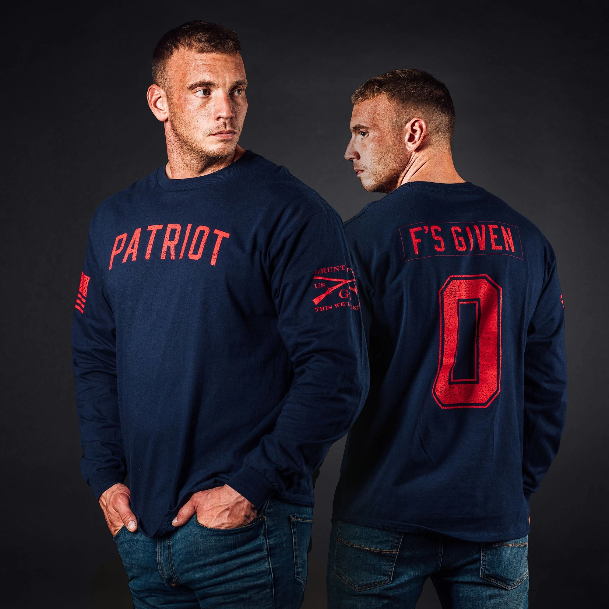 Zero F's Given Long Sleeve - Midnight Navy 4 Zero F's Given Long Sleeve - Midnight Navy - Image 2