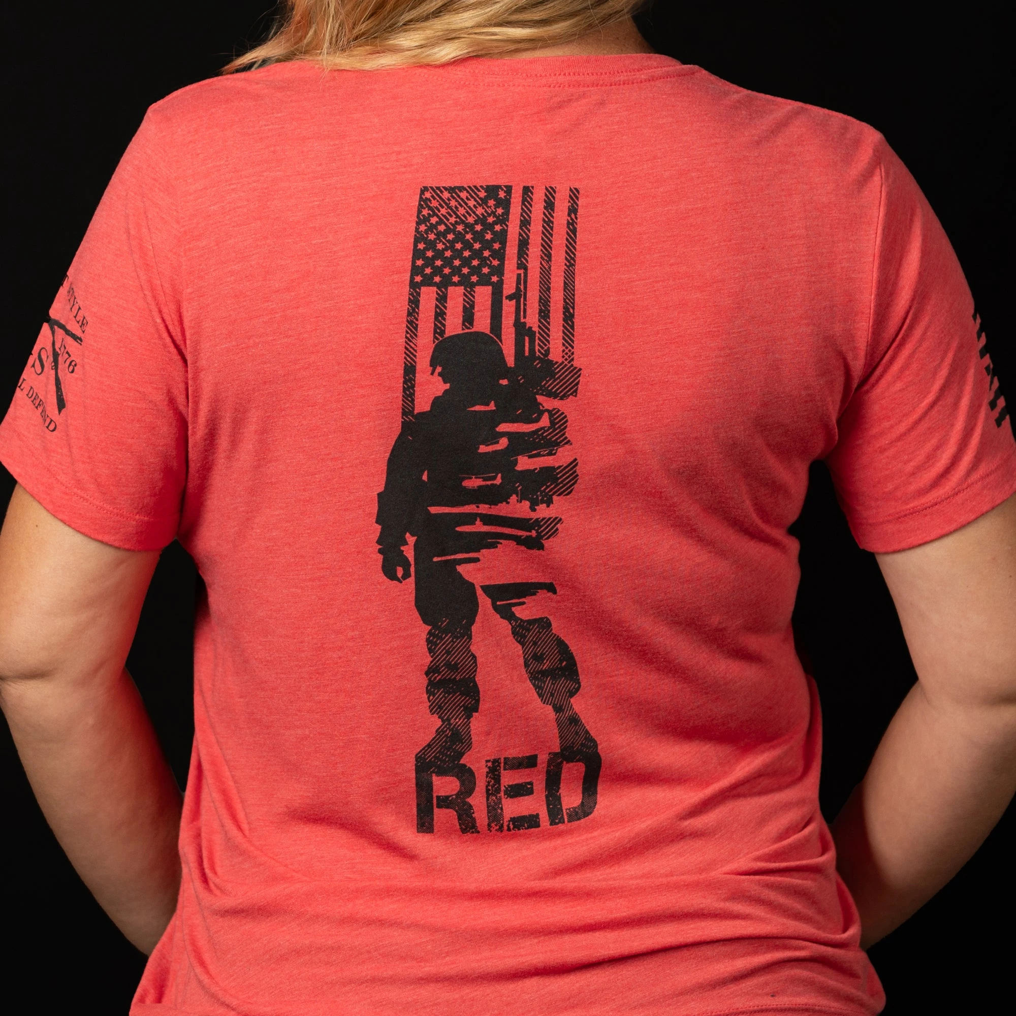 Women's R.E.D. All Forces Relaxed Fit Tee - Red 7 Women's R.E.D. All Forces Relaxed Fit Tee - Red - Image 5