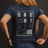 Women's Stars And Stripes Logo V-Neck - Midnight Navy -Grunt Style Sales BlankPoster 2000x2000 GS5885 Women sStarsandStripesLogoV Neck MidnightNavy