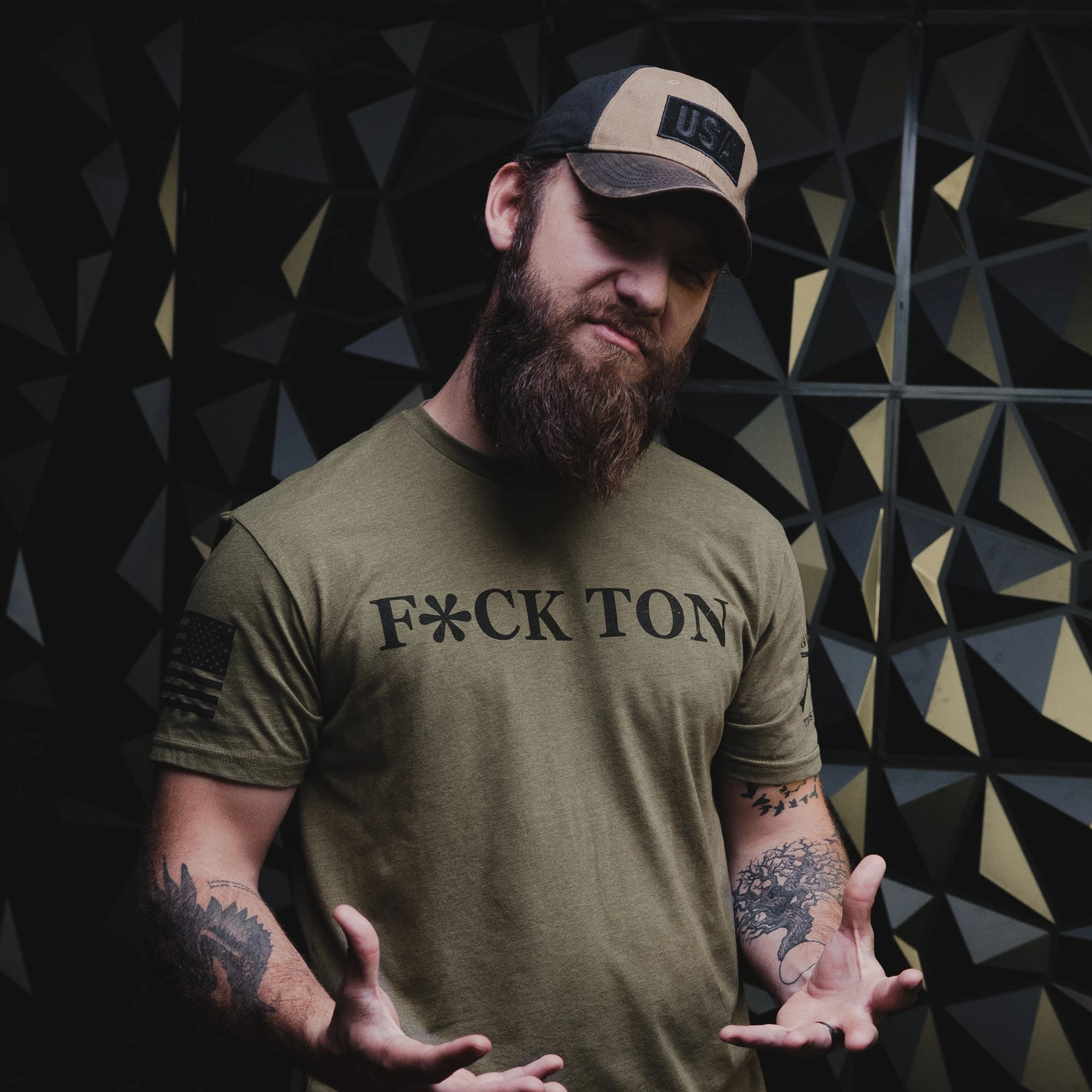 F*ck Ton T-Shirt - Military Green 6 F*ck Ton T-Shirt - Military Green - Image 4