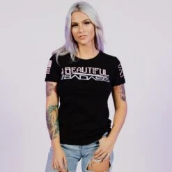 Women's Beautiful Badass Ombre T-Shirt- Black -Grunt Style Sales BlankPoster 2000x2000 GS5425 BeautifulBadassOmbre Black